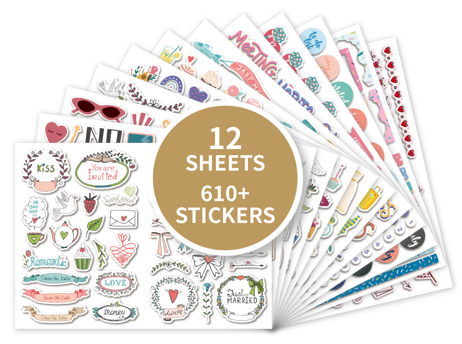 Creativ'Sheets™ - Feuille A4 de stickers Scrapbooking - 1000-Cadeaux