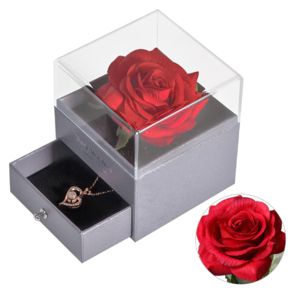 Lov'Rose™ - Rose éternelle et collier d'amour - 1000-Cadeaux